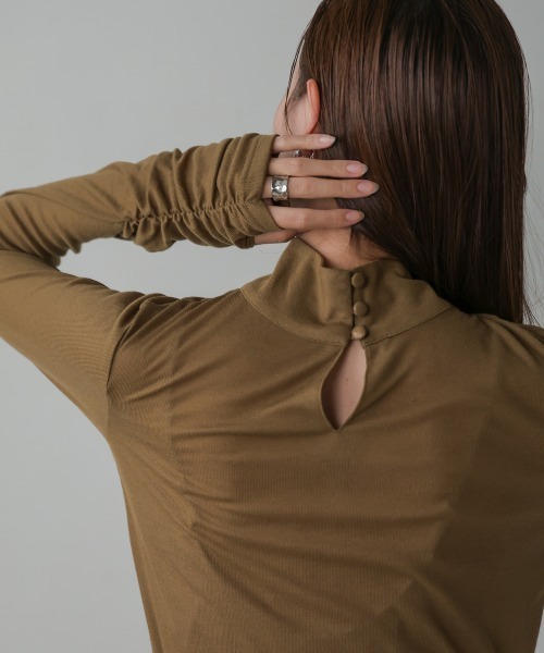 Bab（バブ）の「前後2WAYプチハイカットソー（Tシャツ/カットソー・レディース・ブルー/ブラック/オフホワイト/ブラウン/ライトグリーン・FREE）」の18枚目の写真