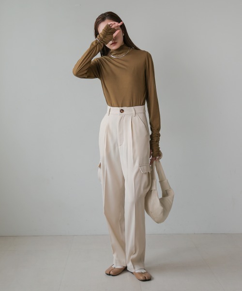 Bab（バブ）の「前後2WAYプチハイカットソー（Tシャツ/カットソー・レディース・ブルー/ブラック/オフホワイト/ブラウン/ライトグリーン・FREE）」の20枚目の写真