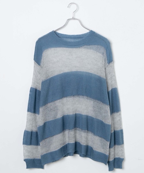 WEGO（ウィゴー）の「WEGO/ボーダーメッシュビッグプルオーバー（ニット/セーター・レディース・オレンジ/ブルー/ブラック系その他5・FREE）」の21枚目の写真