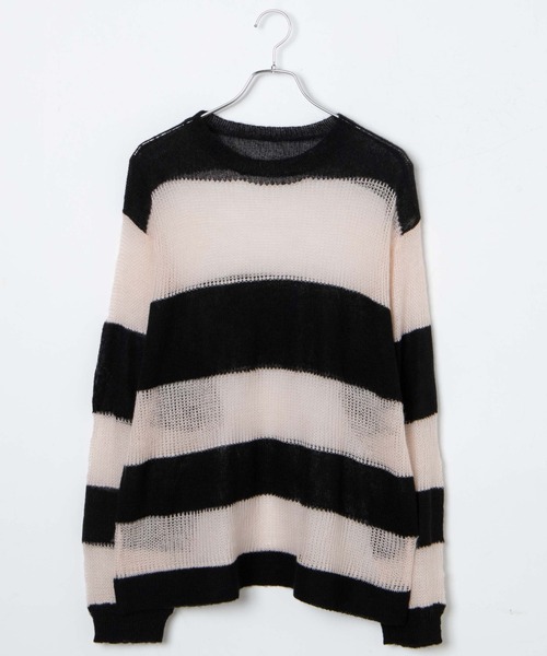 WEGO（ウィゴー）の「WEGO/ボーダーメッシュビッグプルオーバー（ニット/セーター・レディース・オレンジ/ブルー/ブラック系その他5・FREE）」の11枚目の写真