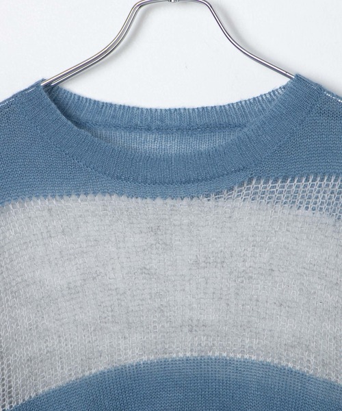 WEGO（ウィゴー）の「WEGO/ボーダーメッシュビッグプルオーバー（ニット/セーター・レディース・オレンジ/ブルー/ブラック系その他5・FREE）」の8枚目の写真