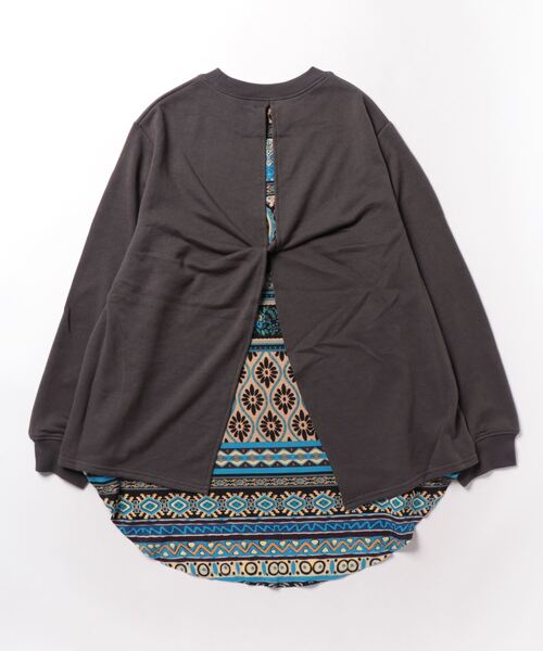 【完売品】レイヤードプルオーバー セール】バックフェイクレイヤードプルオーバー（スウェット