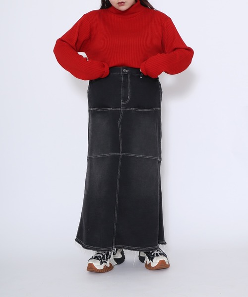 PUNYUS（プニュズ）の「タートルネックニット（ニット/セーター・レディース・ブラック/レッド/オフホワイト・3/2/4/1）」の21枚目の写真