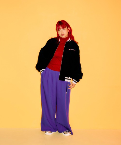 PUNYUS（プニュズ）の「タートルネックニット（ニット/セーター・レディース・ブラック/レッド/オフホワイト・3/2/4/1）」の7枚目の写真