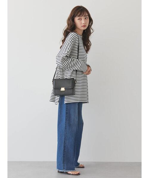 AMERICAN HOLIC（アメリカンホリック）の「リップルオーバーチュニック（チュニック・レディース・アイボリー/ブラック系その他4/ブルー系その他2/チャコールグレー・L/M）」の16枚目の写真