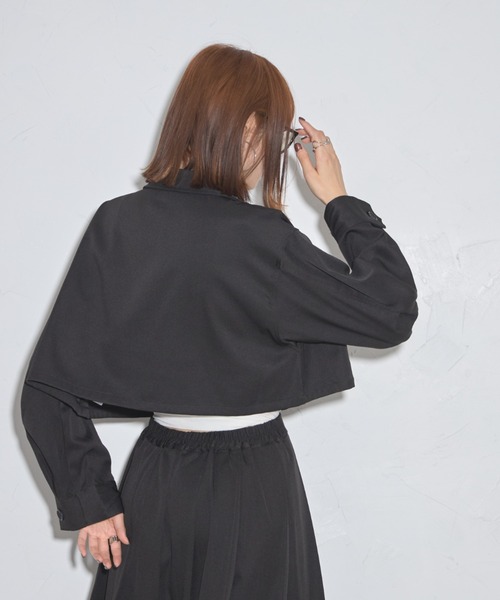 ツイルクロップドシャツジャケット（シャツ/ブラウス）｜leimn