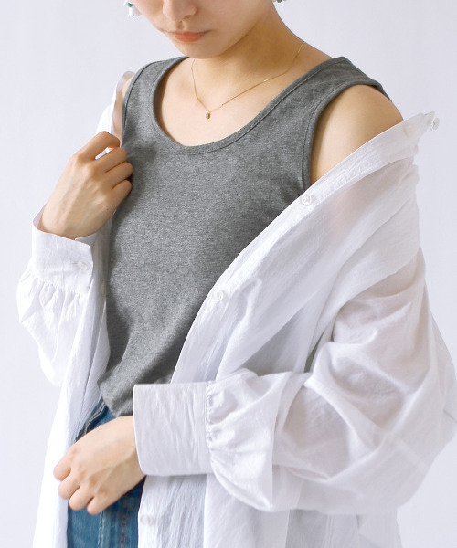 zootie（ズーティー）の「ベーシックインナー3点セット［タンクトップ］（タンクトップ・レディース・ピンク系その他/ホワイト/ブルー系その他/ベージュ系その他/パープル系その他/ブラック/ブラック系その他・L/M/LL/3L/S）」の10枚目の写真