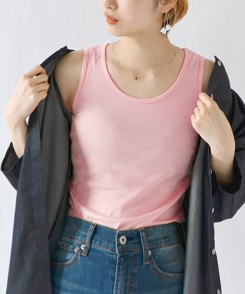 zootie（ズーティー）の「ベーシックインナー3点セット［タンクトップ］（タンクトップ・レディース・ピンク系その他/ホワイト/ブルー系その他/ベージュ系その他/パープル系その他/ブラック/ブラック系その他・L/M/LL/3L/S）」の21枚目の写真