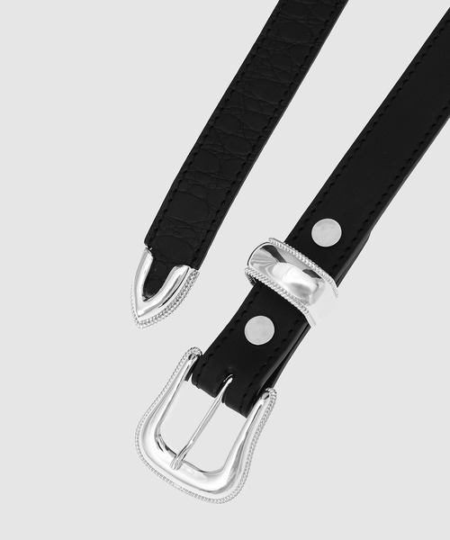 SUGARHILL（シュガーヒル）の「LEATHER LONG BELT（ベルト・メンズ・ブラック・0）」の2枚目の写真