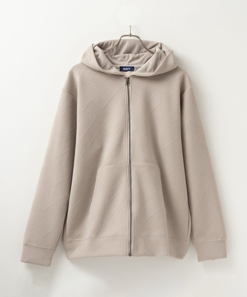セール】NAVY デザインキルトジップパーカー（パーカー）｜NAVY