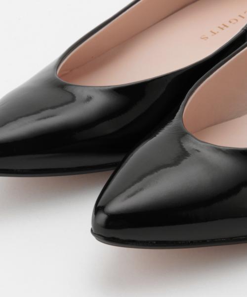 BEAMS LIGHTS Women's（ビームスライツ ウィメンズ）の「BEAMS LIGHTS / エナメルレザー ウェッジパンプス（パンプス・レディース・シルバー/ベージュ/ブラック・23.0cm/24.0cm/22.5cm/24.5cm/23.5cm）」の12枚目の写真