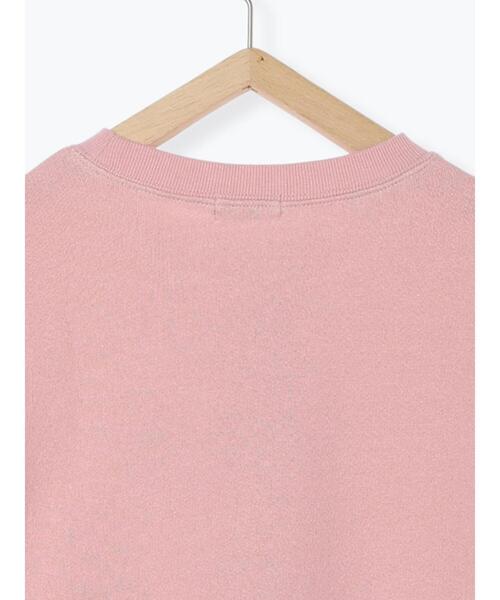 Samansa Mos2(サマンサ モスモス)の「飛び裏毛微起毛ロゴ刺繍スウェット(Tシャツ/カットソー・レディース・キナリ/ブラック/ピンク/グリーン・F)」の17枚目の写真