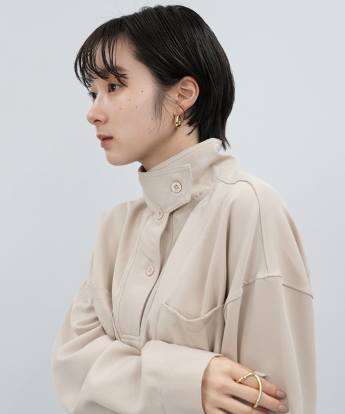 【カズさま購入予定】SOVEREIGN スタンドカラー シャツ 定価57200円 SOVEREIGN スタンドカラー シャツ 定価57200円 新品 高級 ドレス
