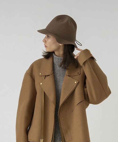 SUBLIME（サブライム）の「【SUBLIME / サブライム】フェルト トラベル マウンテンハット キャンプ アウトドア ユニセックス 大人カジュアル（ハット・レディース・オリーブ/ブラック/ダークグレー/モカ・FREE）」の4枚目の写真