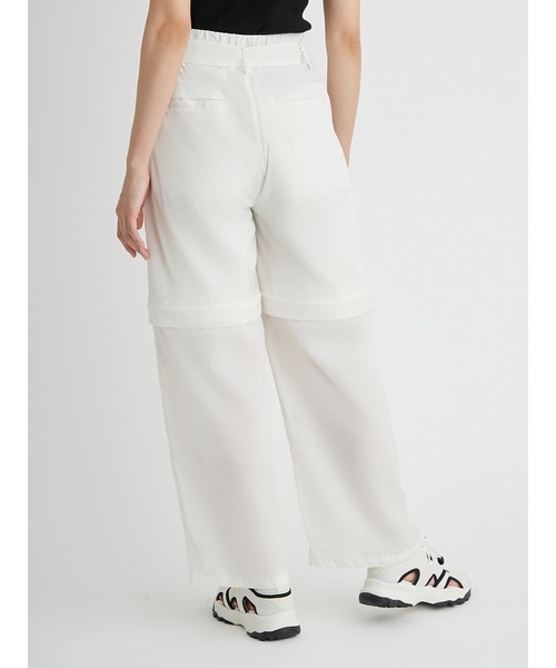 emmi（エミ）の「【emmi atelier】撥水2wayナイロンワークパンツ（カーゴパンツ・レディース・チャコールグレー/ライム/ホワイト・0/1）」の21枚目の写真