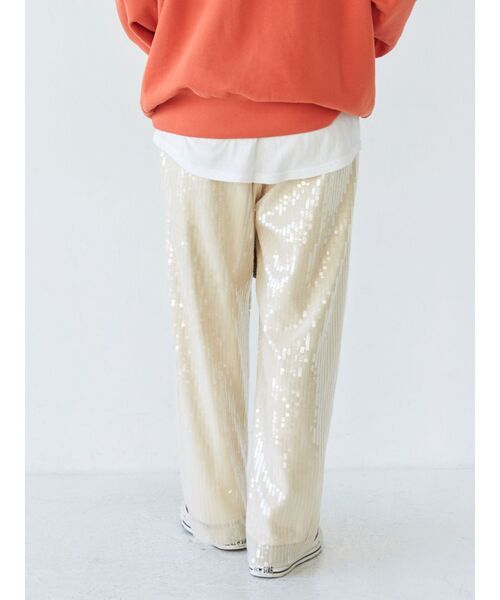 Ungrid（アングリッド）の「スパンコールパンツ（その他パンツ・レディース・アイボリー/ブラック・FREE）」の5枚目の写真