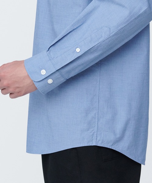 無印良品（ムジルシリョウヒン）の「紳士　洗いざらしブロード長袖シャツ（シャツ/ブラウス・メンズ・ライトグリーン系1/ホワイト/ブルー系5/グレー系その他2/ホワイト系2/ライトピンク/ブラック/ブルー/ライトイエロー・XS/XL/M/S/L）」の16枚目の写真