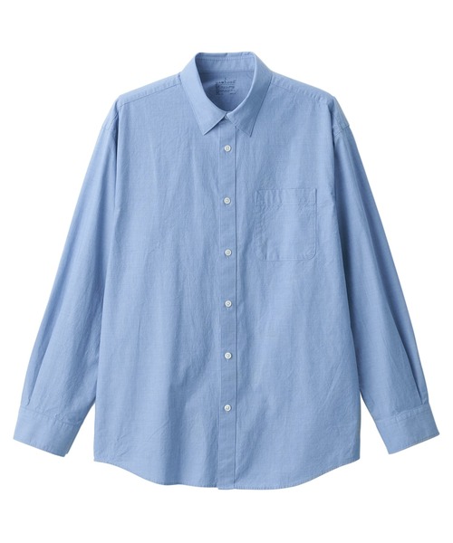 無印良品（ムジルシリョウヒン）の「紳士　洗いざらしブロード長袖シャツ（シャツ/ブラウス・メンズ・ライトグリーン系1/ホワイト/ブルー系5/グレー系その他2/ホワイト系2/ライトピンク/ブラック/ブルー/ライトイエロー・XS/XL/M/S/L）」の20枚目の写真