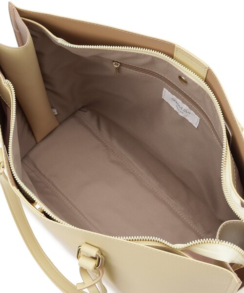 OPAQUE.CLIP（オペークドットクリップ）の「◆【A4収納可】バイカラートートバッグ/通勤・セレモニー対応（トートバッグ・レディース・ベージュ系その他7/イエロー系4/ブラック・00）」の20枚目の写真