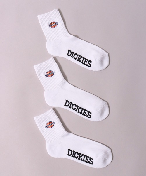 Dickies（ディッキーズ）の「(GA)【Dickies】【3足セット】ブランドロゴマーク クォーターソックス（ソックス/靴下・メンズ・ブラック/オフホワイト・23-25cm/25-27CM）」の5枚目の写真