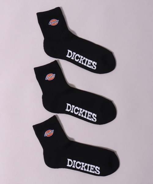Dickies（ディッキーズ）の「(GA)【Dickies】【3足セット】ブランドロゴマーク クォーターソックス（ソックス/靴下・メンズ・ブラック/オフホワイト・23-25cm/25-27CM）」の6枚目の写真