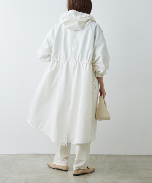 GALLARDAGALANTE（ガリャルダガランテ）の「【2WAY / 撥水】ユーティリティタフタコート2（モッズコート・レディース・ネイビー/ホワイト/ベージュ・FREE）」の14枚目の写真