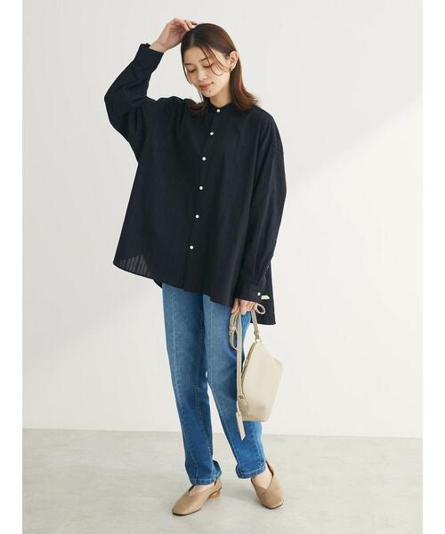 Green　Parks（グリーンパークス）の「GUMストレッチセンター切替テーパードデニムパンツ（デニムパンツ・レディース・ライトブルー/ブルー・L/M）」の20枚目の写真