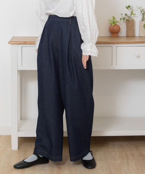 POU DOU DOU（プードゥドゥ）の「イージータックパンツ（その他パンツ・レディース・インディゴブルー/キナリ・3）」の16枚目の写真