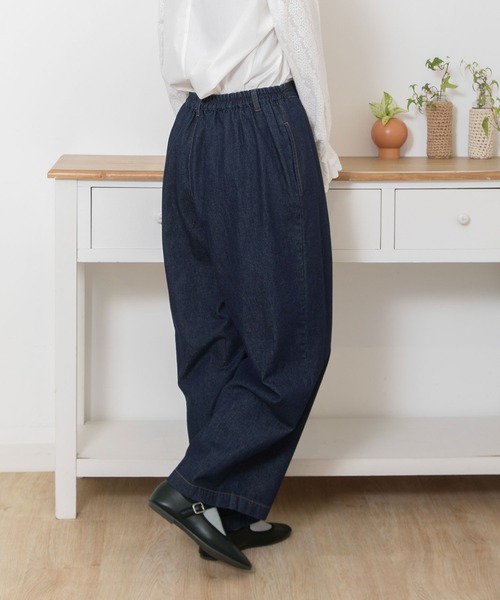 POU DOU DOU（プードゥドゥ）の「イージータックパンツ（その他パンツ・レディース・インディゴブルー/キナリ・3）」の17枚目の写真