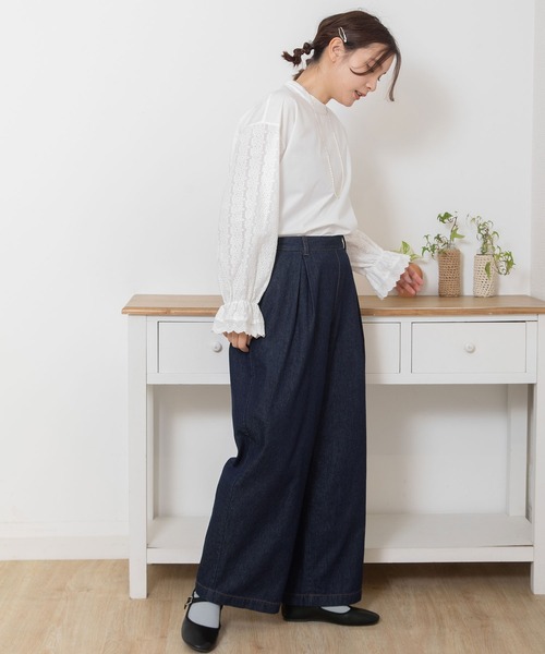 POU DOU DOU（プードゥドゥ）の「イージータックパンツ（その他パンツ・レディース・インディゴブルー/キナリ・3）」の20枚目の写真