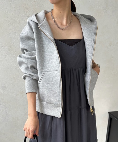 DouDou（ドゥドゥ）の「【WEB限定】チュールティアードキャミワンピース（ワンピース・レディース・ブラック/チャコールグレー・FREE）」の17枚目の写真