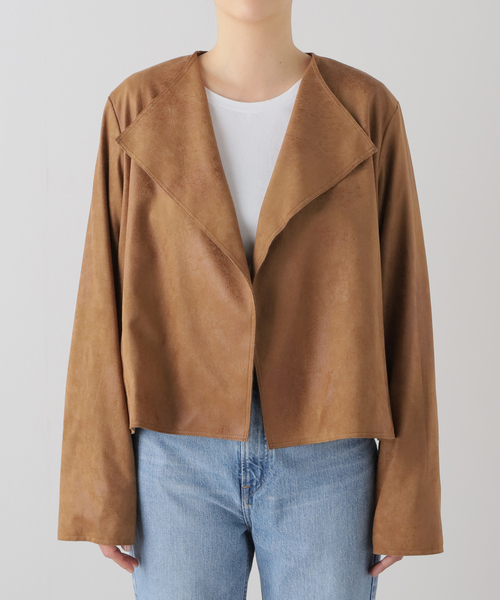 plage(プラージュ)の「Fake Suede Cropped ジャケット(その他アウター・レディース・キャメル・FREE)」の6枚目の写真