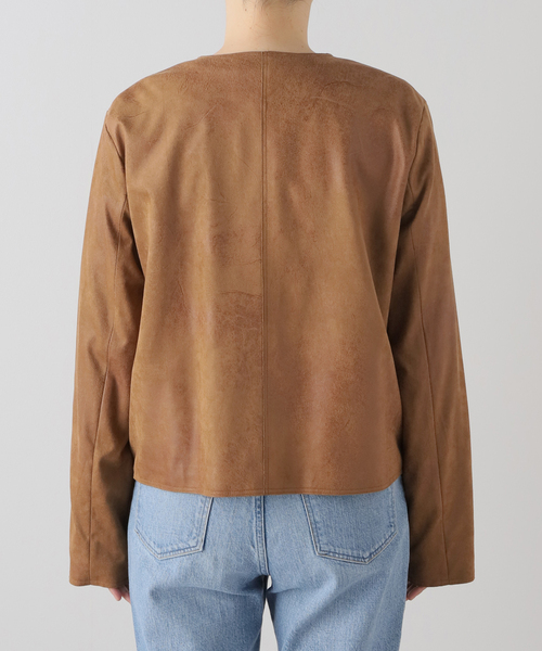 plage(プラージュ)の「Fake Suede Cropped ジャケット(その他アウター・レディース・キャメル・FREE)」の5枚目の写真