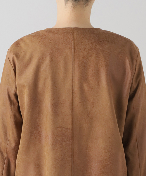 plage(プラージュ)の「Fake Suede Cropped ジャケット(その他アウター・レディース・キャメル・FREE)」の7枚目の写真