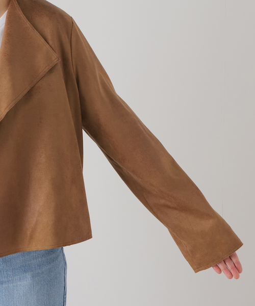 plage(プラージュ)の「Fake Suede Cropped ジャケット(その他アウター・レディース・キャメル・FREE)」の12枚目の写真