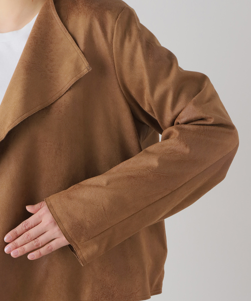 plage(プラージュ)の「Fake Suede Cropped ジャケット(その他アウター・レディース・キャメル・FREE)」の15枚目の写真