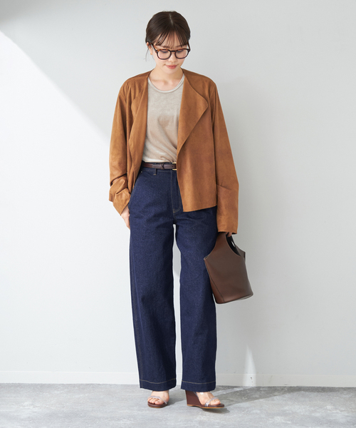 plage(プラージュ)の「Fake Suede Cropped ジャケット(その他アウター・レディース・キャメル・FREE)」の18枚目の写真