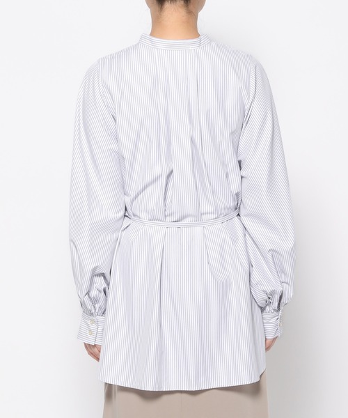 mysty woman(ミスティウーマン)の「クイックドライバンドカラーボリュームシャツ 104668(シャツ/ブラウス・レディース・オフホワイト/ベージュ系その他/ブルー系その他・FREE)」の12枚目の写真