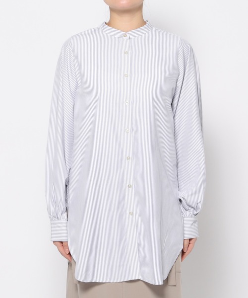 mysty woman(ミスティウーマン)の「クイックドライバンドカラーボリュームシャツ 104668(シャツ/ブラウス・レディース・オフホワイト/ベージュ系その他/ブルー系その他・FREE)」の13枚目の写真