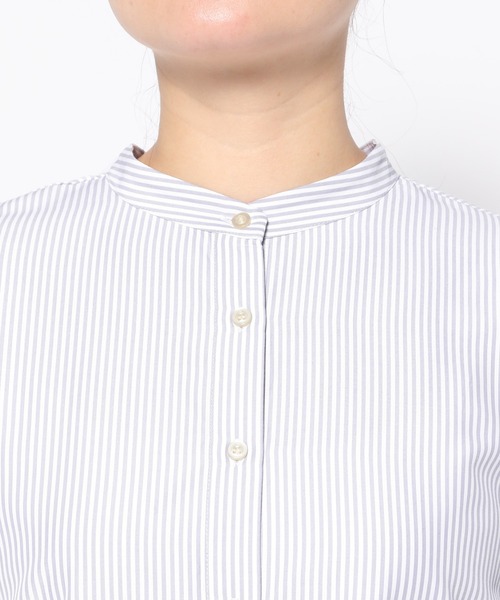 mysty woman(ミスティウーマン)の「クイックドライバンドカラーボリュームシャツ 104668(シャツ/ブラウス・レディース・オフホワイト/ベージュ系その他/ブルー系その他・FREE)」の17枚目の写真