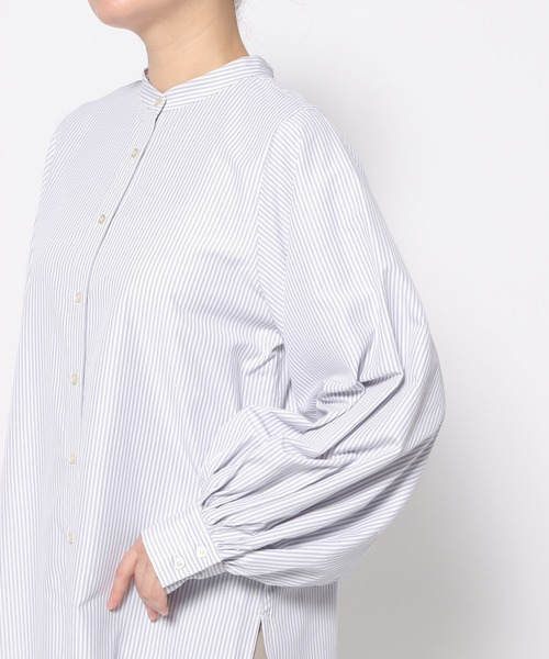 mysty woman(ミスティウーマン)の「クイックドライバンドカラーボリュームシャツ 104668(シャツ/ブラウス・レディース・オフホワイト/ベージュ系その他/ブルー系その他・FREE)」の18枚目の写真