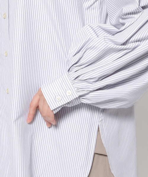 mysty woman(ミスティウーマン)の「クイックドライバンドカラーボリュームシャツ 104668(シャツ/ブラウス・レディース・オフホワイト/ベージュ系その他/ブルー系その他・FREE)」の19枚目の写真