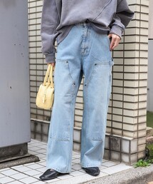 FREAK'S STORE | ダブルニーデニム /カーヴィーパンツ/カーブパンツ(デニムパンツ)