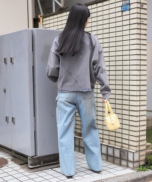 FREAK'S STORE（フリークスストア）の「ダブルニーデニム /カーヴィーパンツ/カーブパンツ（デニムパンツ・レディース・ブルー/ブラック/サックスブルー・SMALL/MEDIUM）」の20枚目の写真