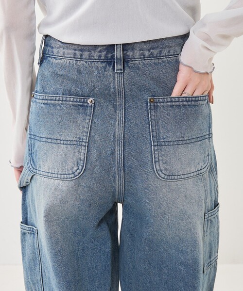 FREAK'S STORE（フリークスストア）の「ダブルニーデニム /カーヴィーパンツ/カーブパンツ（デニムパンツ・レディース・ブルー/ブラック/サックスブルー・SMALL/MEDIUM）」の9枚目の写真