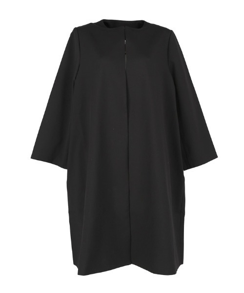 coca（coca）（コカ）の「ノーカラーロングジャケット（ノーカラージャケット・レディース・ブラック/ライトベージュ・L/M）」の11枚目の写真
