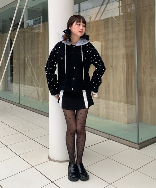 SHEPP(シープ)の「パール付き デニムGジャン(デニムジャケット・レディース・ブラック/ブルー・FREE)」の16枚目の写真