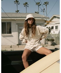 BILLABONG レディース LOOSEN UP CREW トレーナー 【2024年春夏モデル】/ビラボンパイル地スウェット