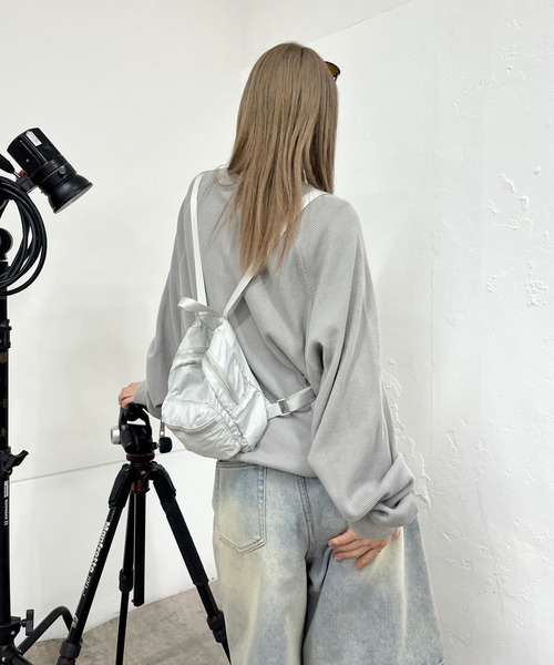 WHO'S WHO gallery（フーズフーギャラリー）の「【SLOPPY/スロッピー】ミニミニリュック（バックパック/リュック・レディース・ブラック/ライトグレー/オフホワイト/ミント/シルバー/ブラック系その他・FREE）」の5枚目の写真