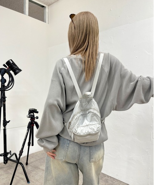 WHO'S WHO gallery（フーズフーギャラリー）の「【SLOPPY/スロッピー】ミニミニリュック（バックパック/リュック・レディース・ブラック/ライトグレー/オフホワイト/ミント/シルバー/ブラック系その他・FREE）」の13枚目の写真